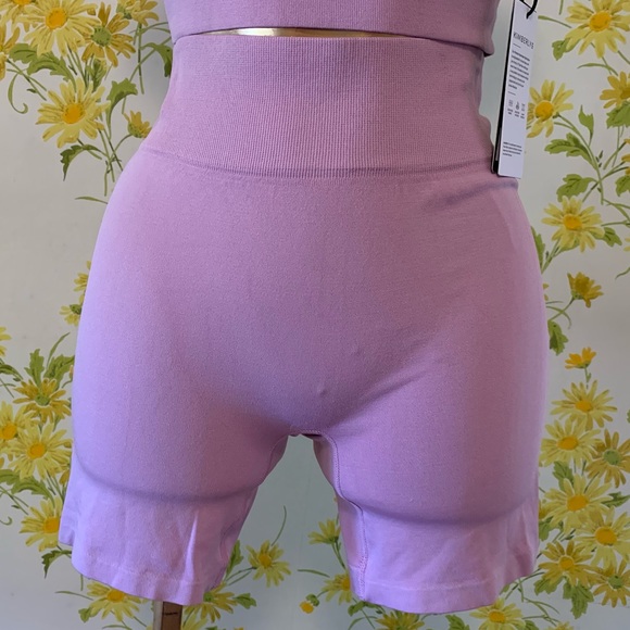 2 pc workout set Seamless Crop Top & Biker Short Set size S - Picture 6 of 13